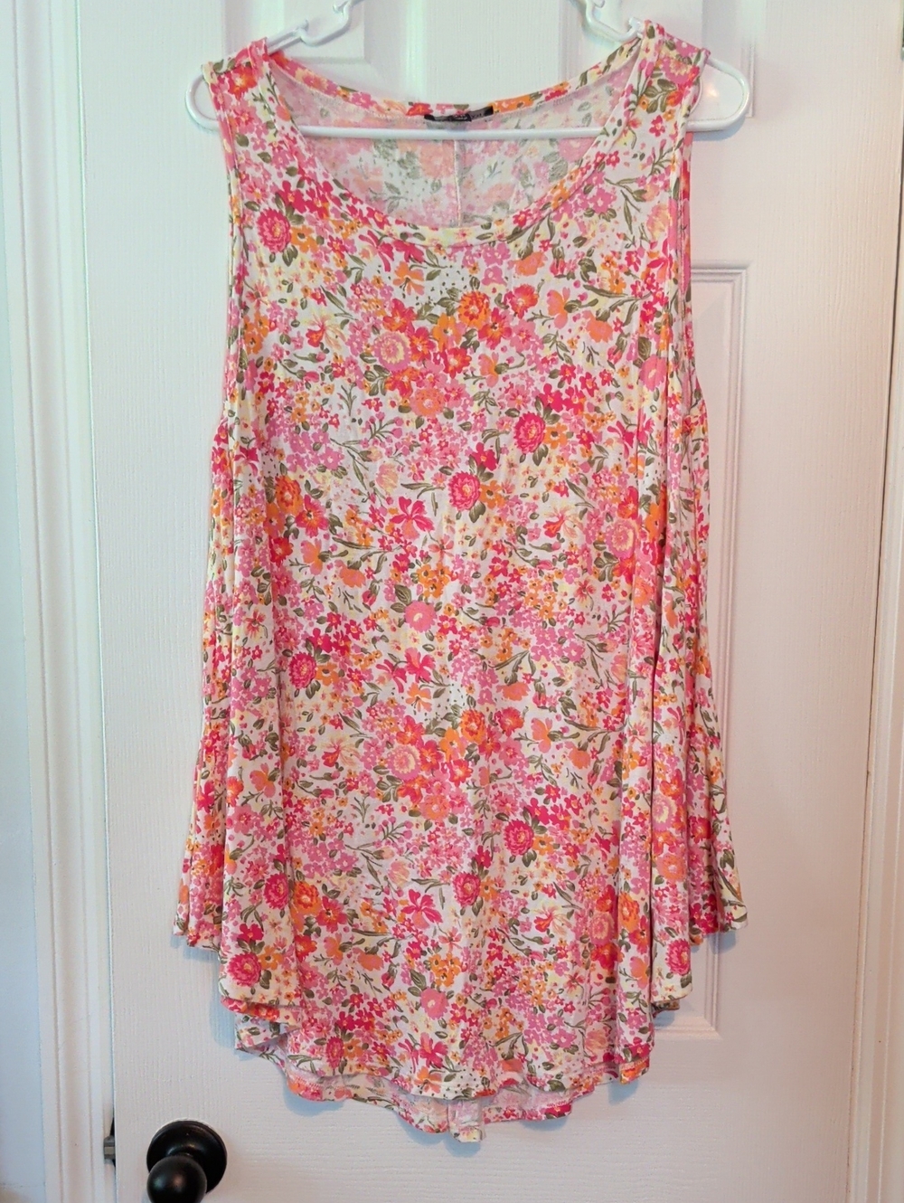 Lane Bryant Spring Floral Scoop Neck Swing Tee Sz 18/20